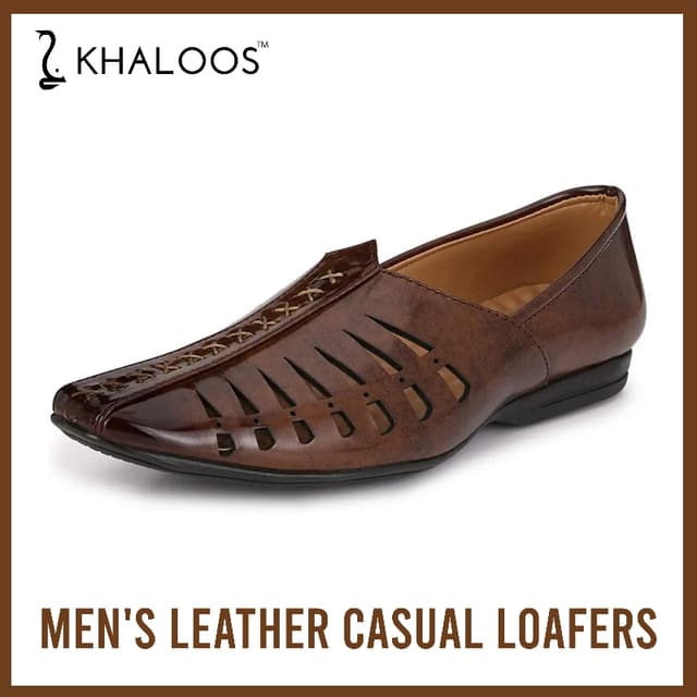 Men's leather casual loafers